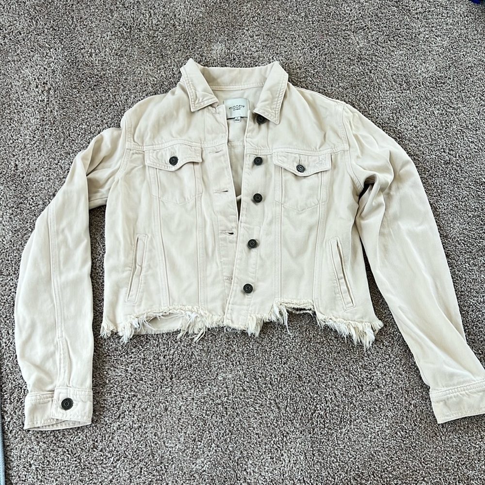 Hidden Jeans Rebel Jacket Cream Like New Size Small